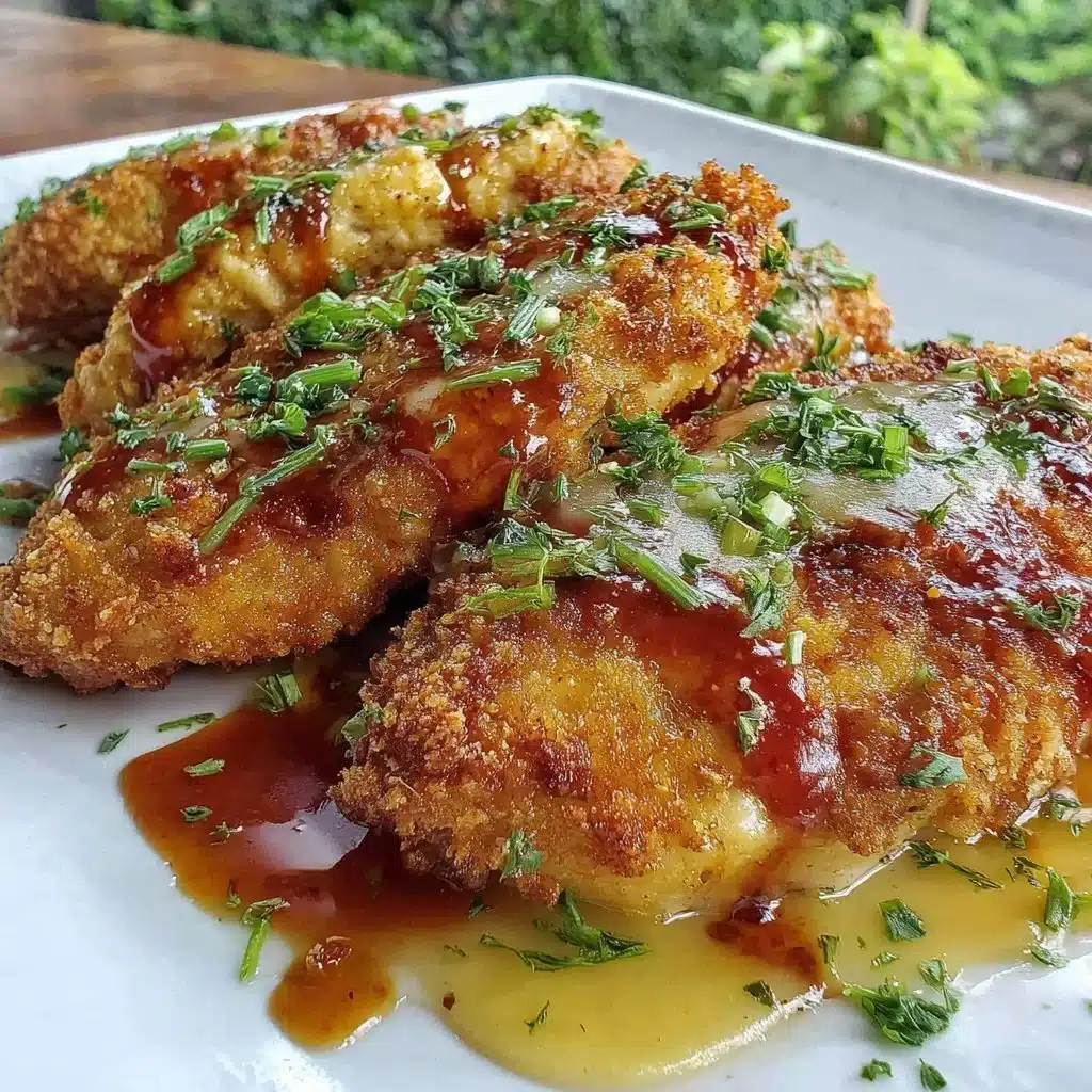 Crispy air fryer breaded chicken breast ready to serve