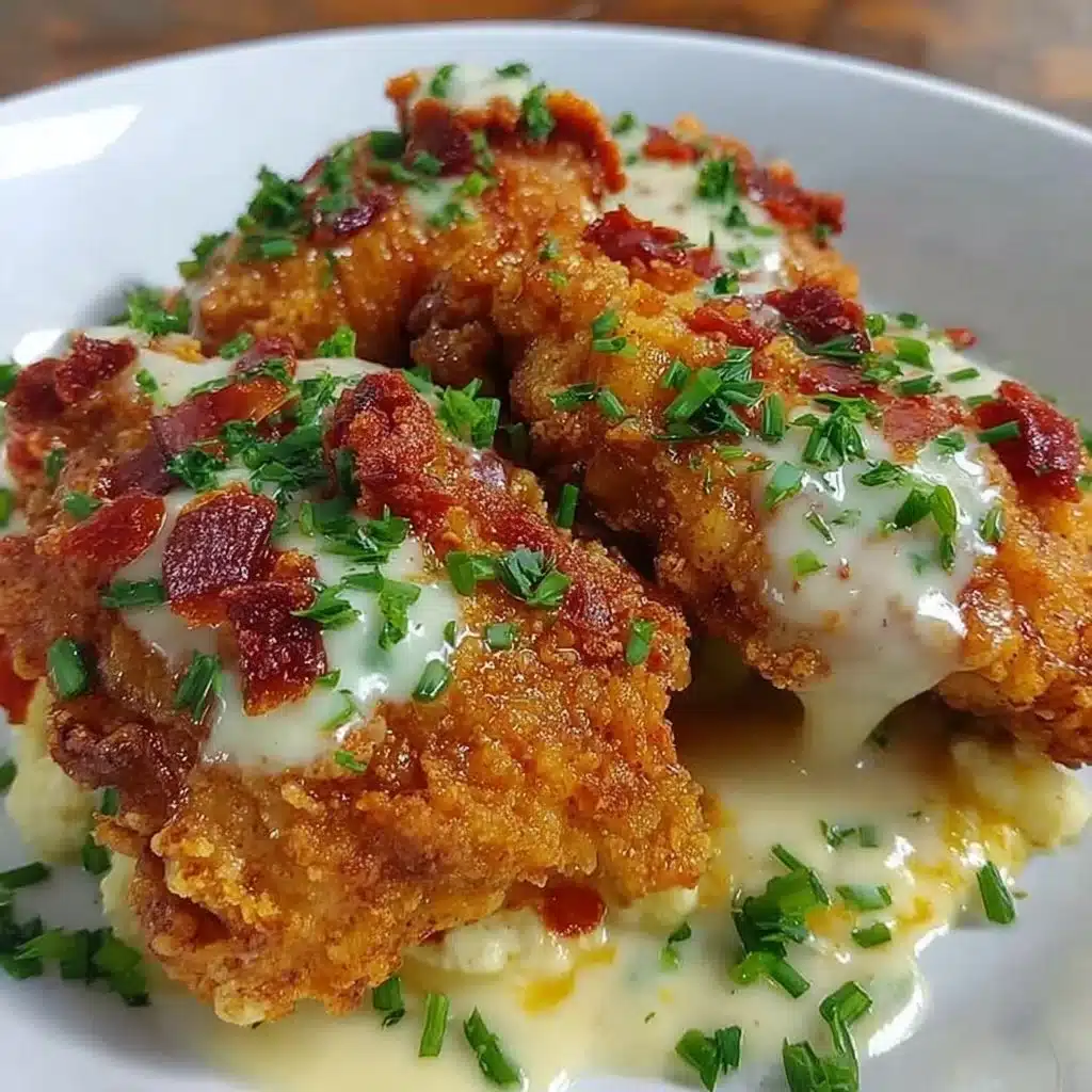 Crispy air fryer fried chicken served on a plate with herbs