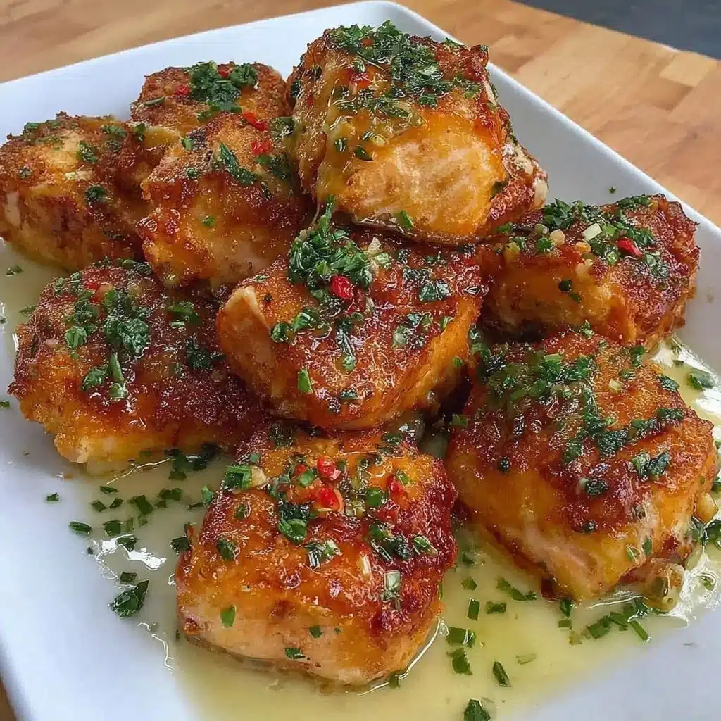 Delicious air fryer salmon bites served with dipping sauce