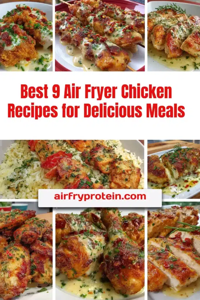 Delicious air fryer chicken dish served with vegetables