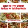 Delicious air fryer chicken dish served with vegetables