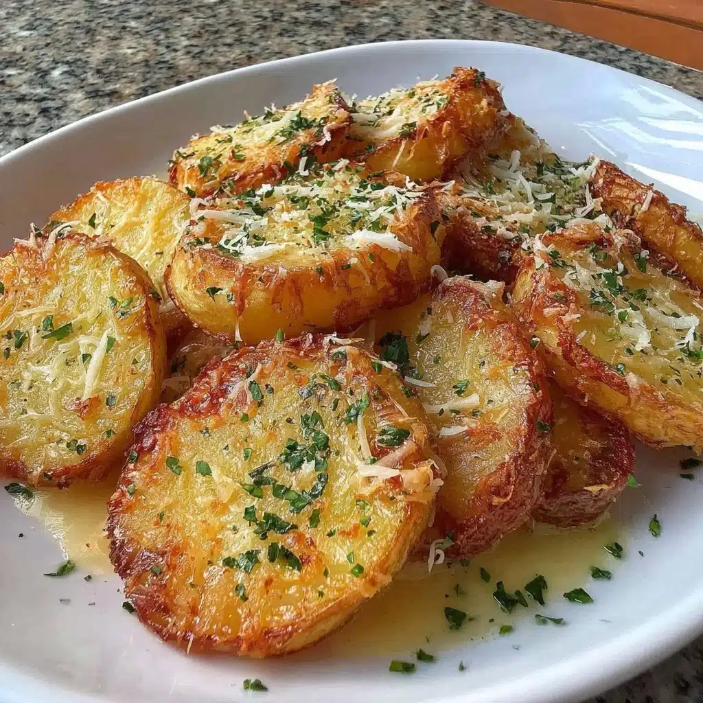 Crispy air fryer sliced potatoes served in a bowl
