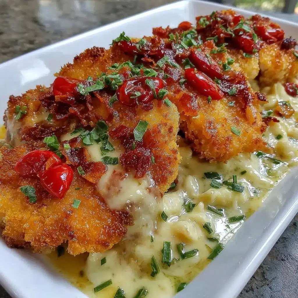 Delicious Crispy Malibu Chicken served with fresh sides