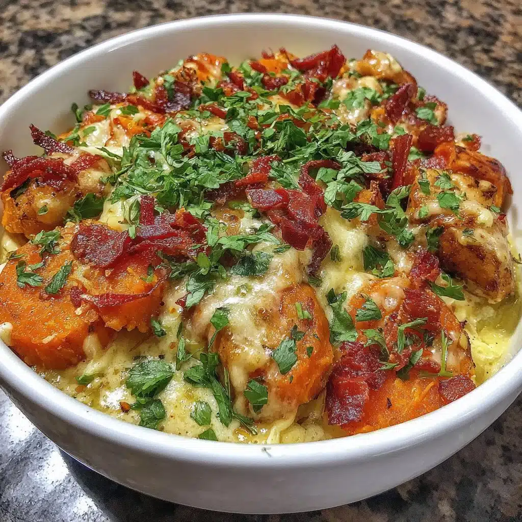 Delicious chicken and sweet potato bowls recipe with fresh ingredients
