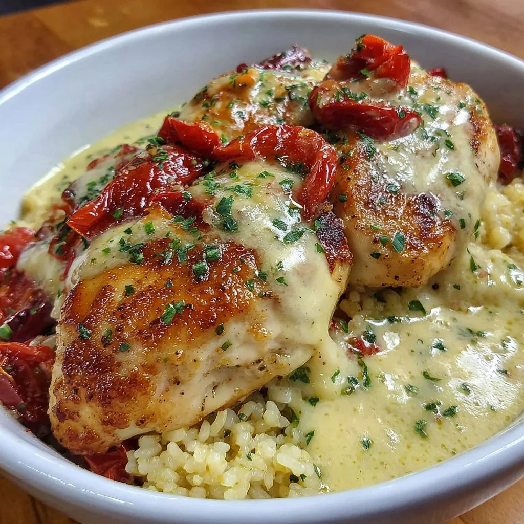Delicious Greek Chicken Bowl with fresh ingredients and vibrant herbs