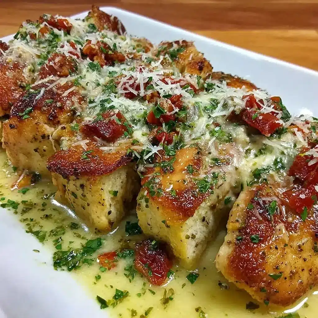 Delicious Melt-In-Your-Mouth Caesar Chicken served on a plate
