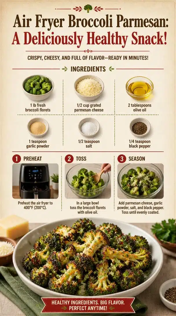 Air Fryer Broccoli Parmesan: A Deliciously Healthy Snack!