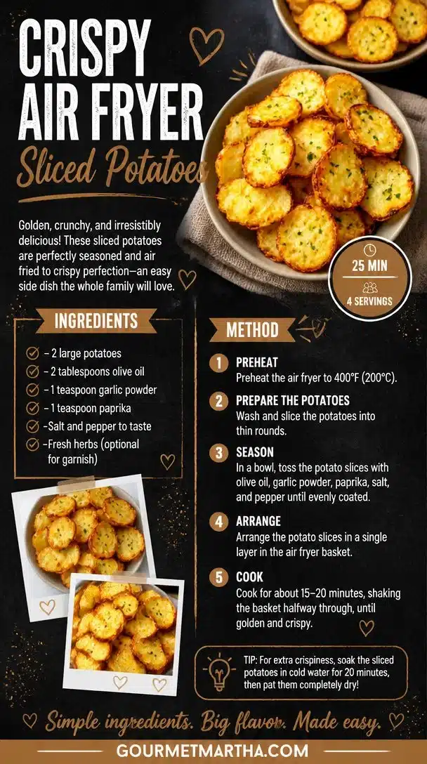Crispy Air Fryer Sliced Potatoes