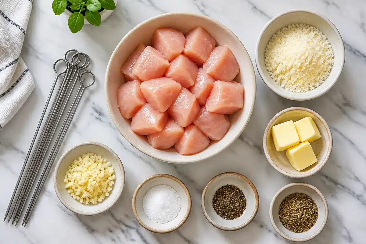 Delicious Garlic Parmesan Air Fryer Chicken Skewers You’ll Love